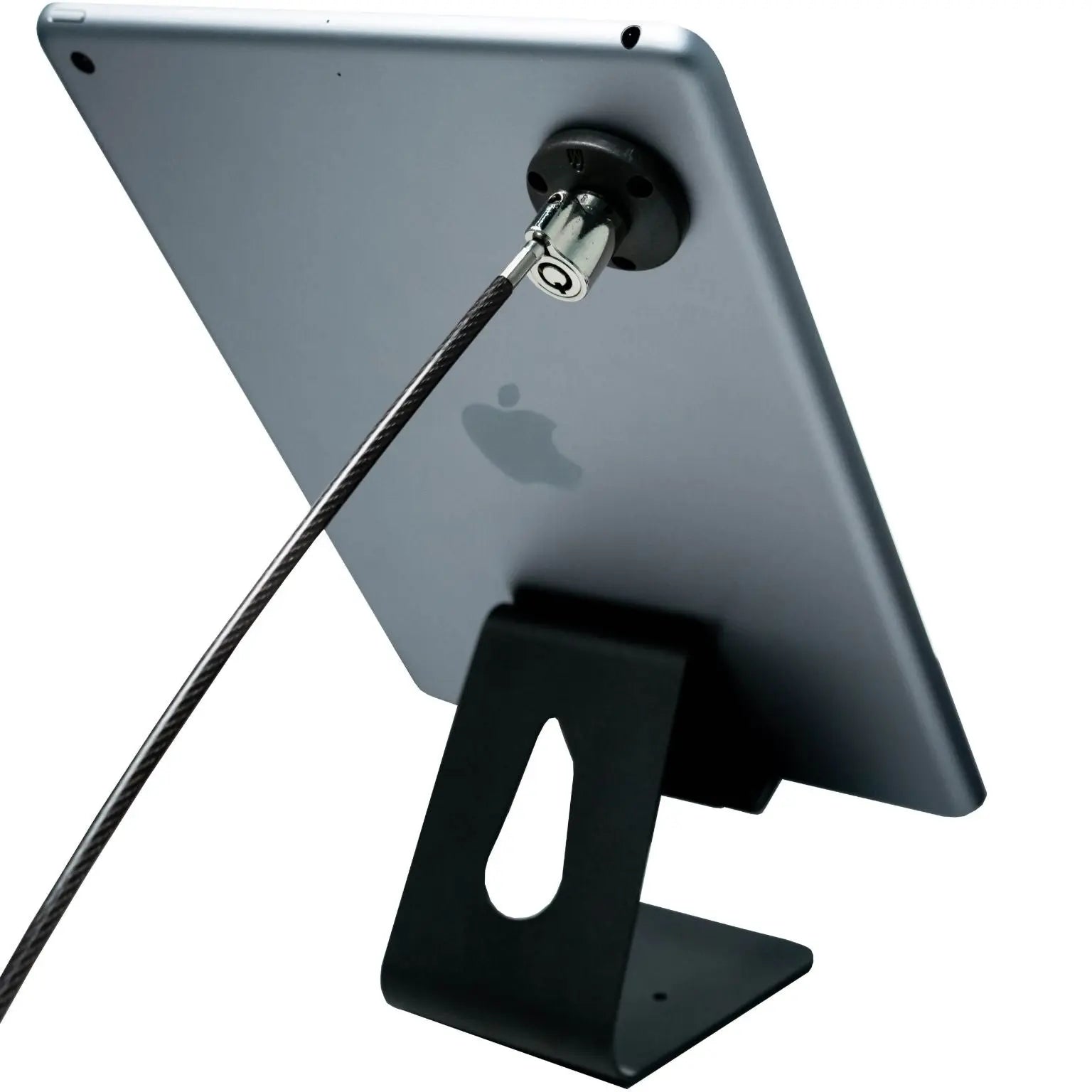 Secure Tablet Stand with Anti-Theft Cable - Heavy Duty Desktop Mount for iPad, Samsung, Fire HD - Perfect for Retail, Office & Public Display Security