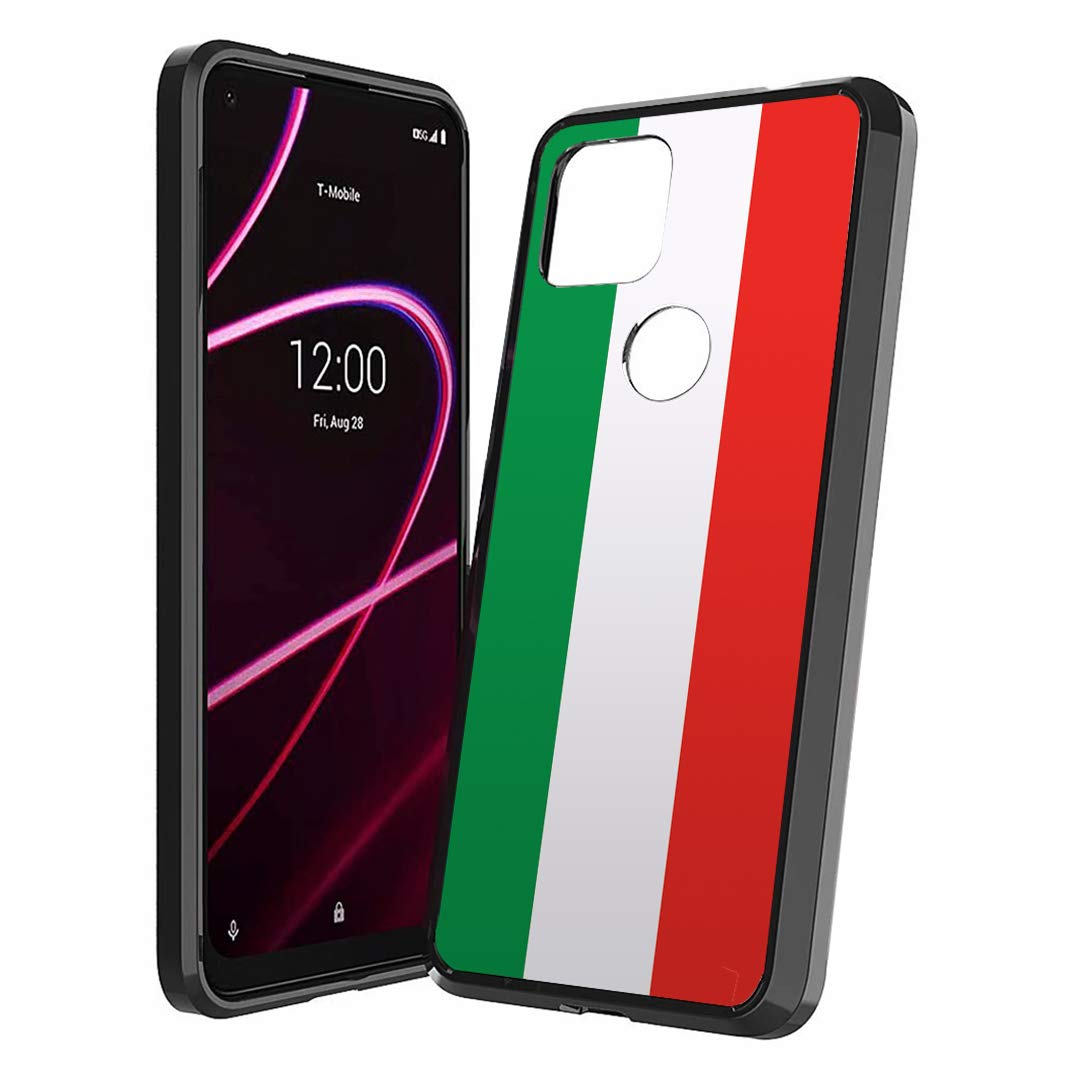 Cute Slim Shockproof Case for T-Mobile Revvl 4 Plus - Italy Flag Design for Men & Women | Perfect for Metro PCS TCL Revvl 4+ Protection