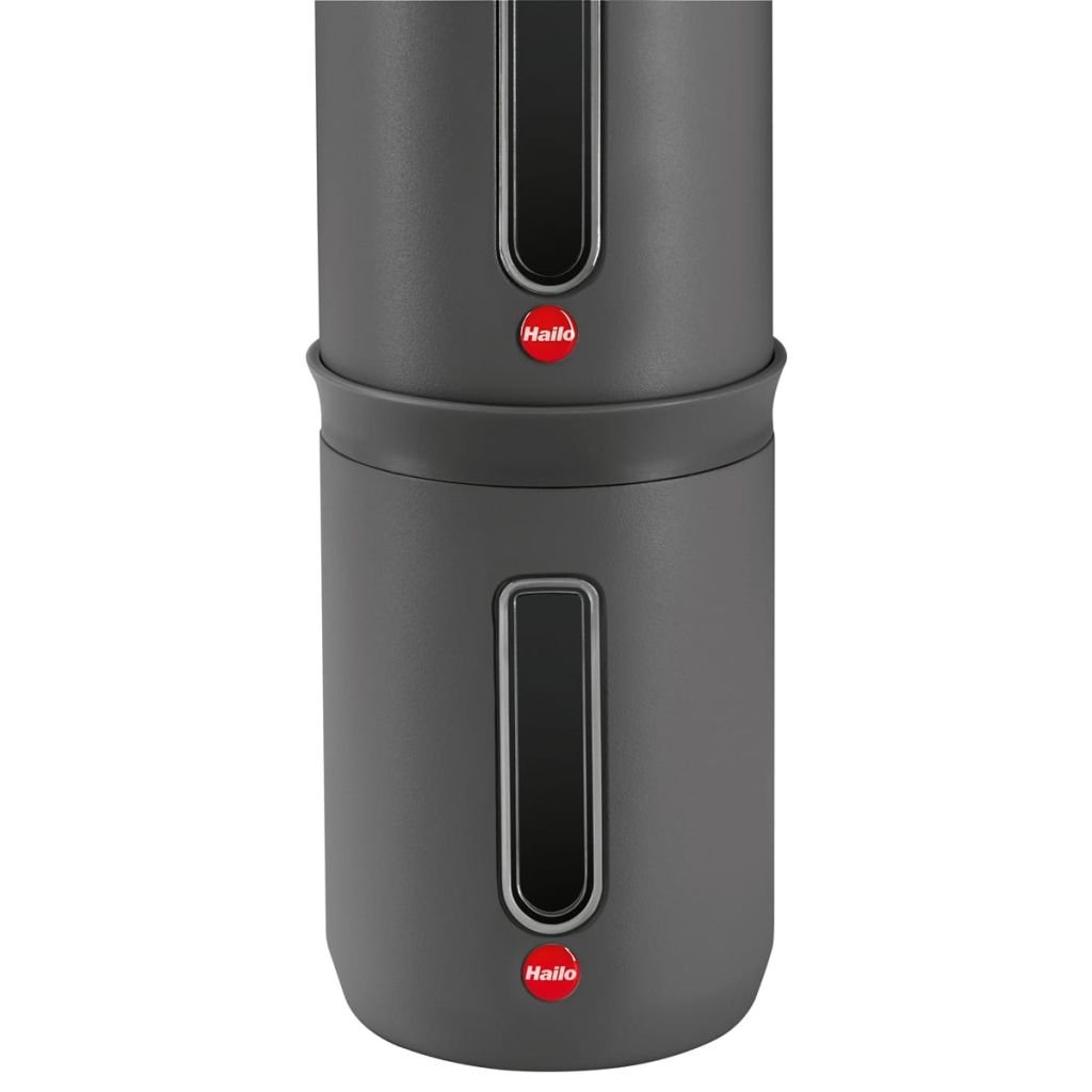 Hailo 0833-974 0.8 Liter Gray Storage Container - Airtight Food Container for Kitchen Pantry Organization, Meal Prep & Leftovers Storage