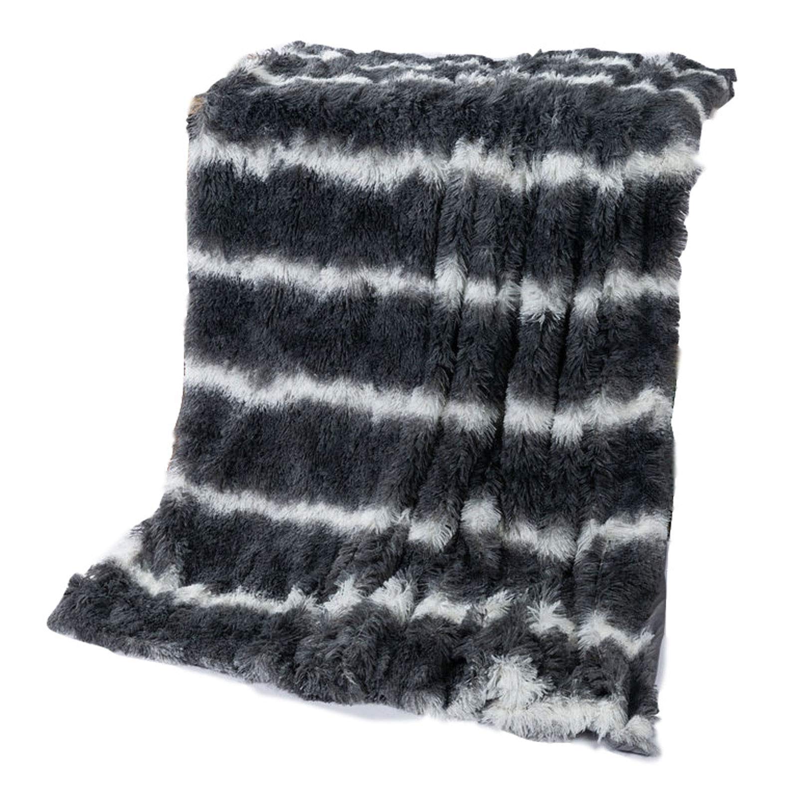 Reversible Super Soft Luxury Throw Blanket - Large 160x200cm (63x79in) Warm Washable Chunky Blanket for Couch, Bed, Yoga & Travel - Multiple Colors Available (Gray) | Cozy Home Decor & Gift Idea
