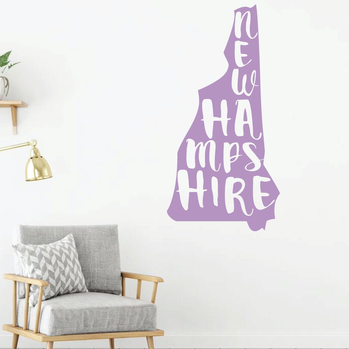 New Hampshire Wall Decal - Premium Vinyl State Silhouette Art for Home Decor | Perfect for Living Room, Bedroom & Nursery Wall Stickers | Easy Peel & Stick Removable Decoration for Houses, Apartments & Dorms
