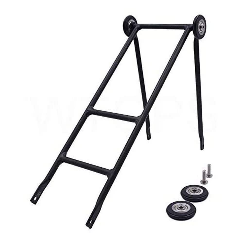 Brompton Bike Complete Rack Set with 4 Wheels - Black | Folding Bicycle Rear Rack for Easy Transport & Storage