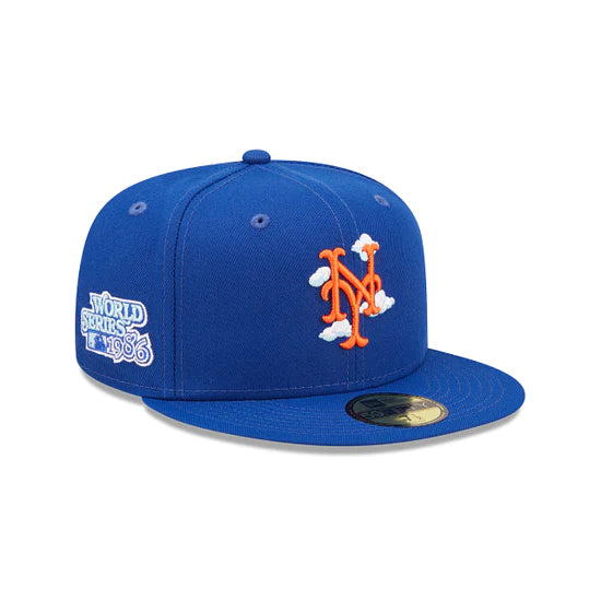 New York Mets 1986 World Series Blue 59FIFTY Fitted Baseball Cap for Men - Perfect for Game Day, Sports Events & Casual Wear