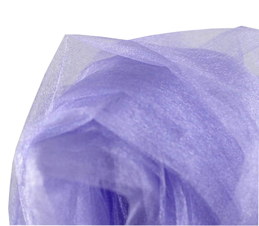 Black Temptation 2 Sets Light Purple Tulle Organza Fabric Yarn for Wedding Decor, Party Supplies, DIY Crafts, and Home Decoration