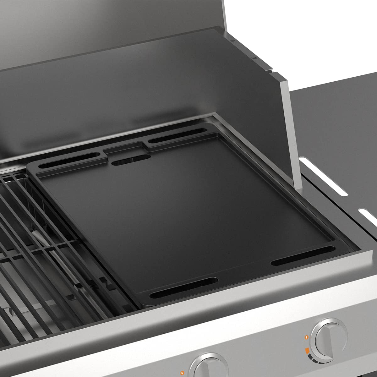BAC460 Cast Iron Griddle Replacement for TFT18KLD Traeger Scout & Ranger - Heavy Duty Griddle Insert Parts for Traeger Portable Pellet Grill - Perfect for Outdoor Camping, BBQ & Backyard Cooking