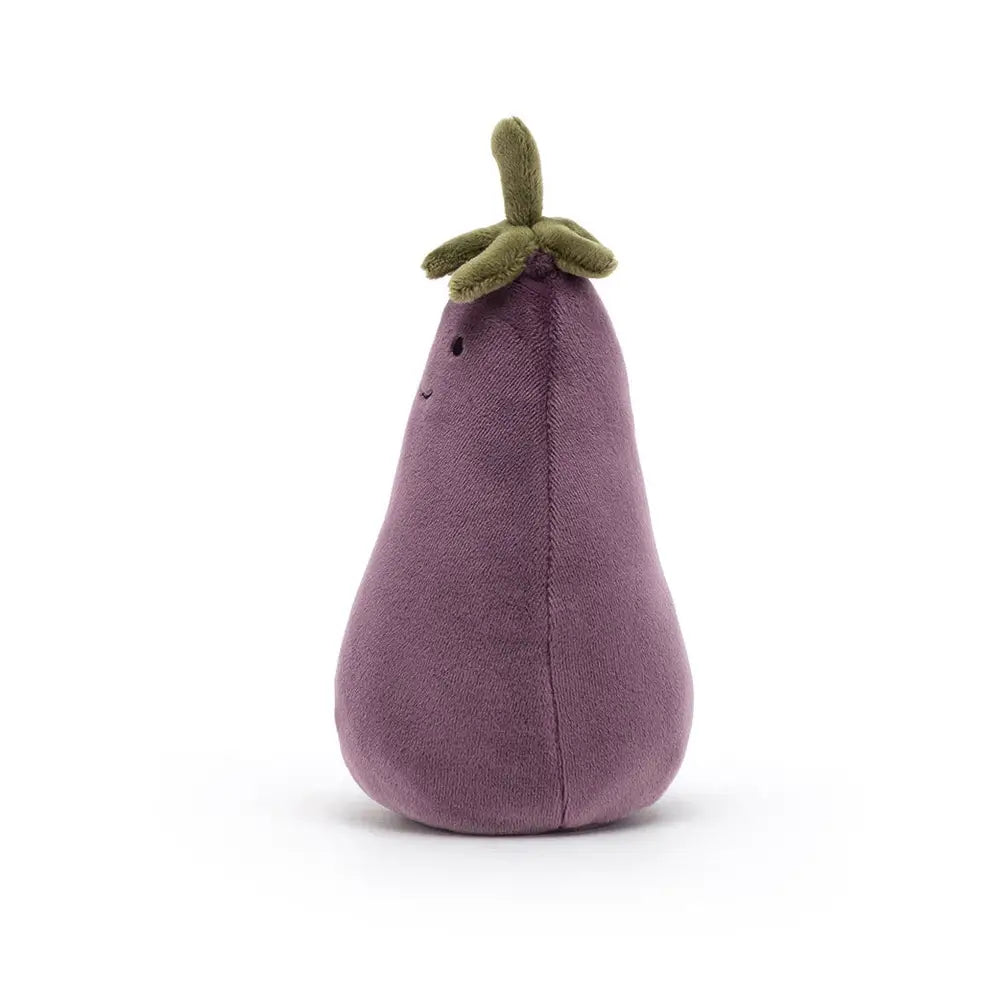 Jellycat Vivacious Vegetables Eggplant Plush Toy - Soft & Cuddly Stuffed Aubergine for Kids & Adults | Perfect Gift for Birthdays, Baby Showers & Home Decor
