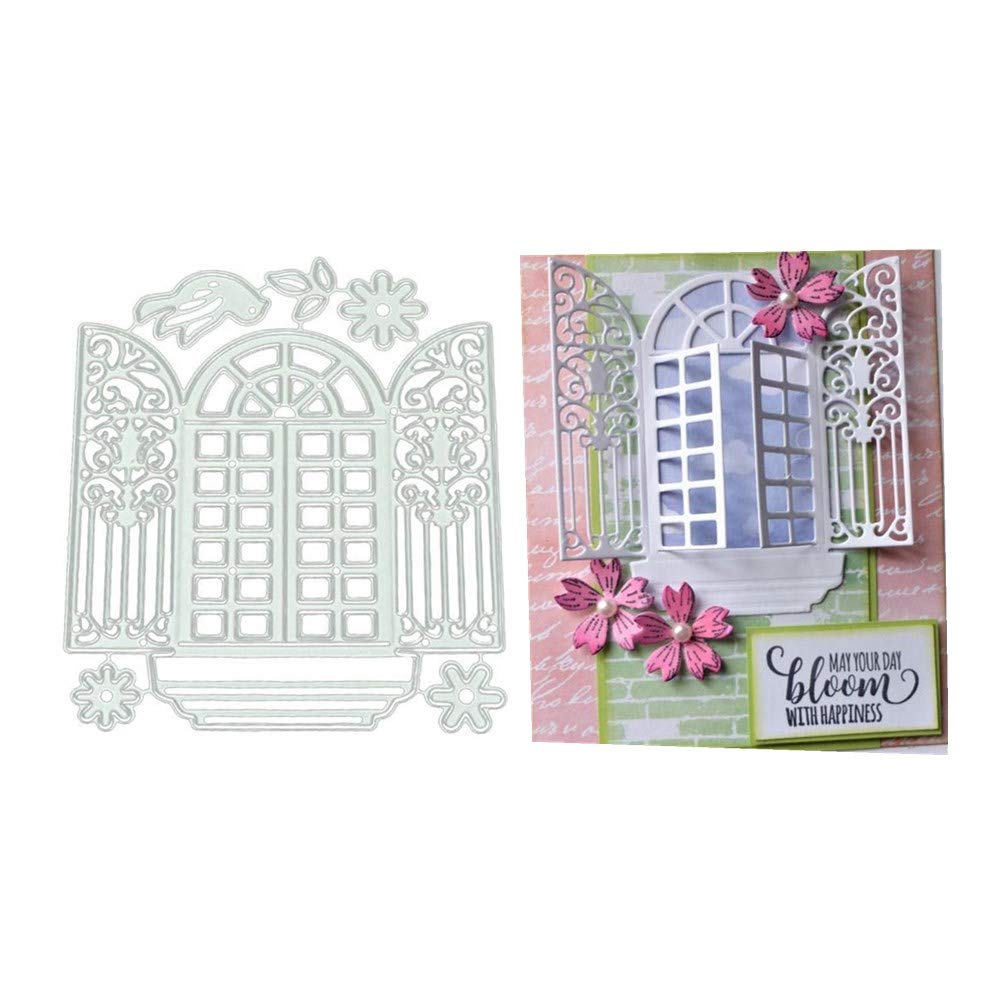 Aoniss Metal Cutting Dies for Card Making, Scrapbooking, DIY Paper Crafts - Window Frame Embossing Stencils & Templates for Albums, Home Decor, and Gift Projects