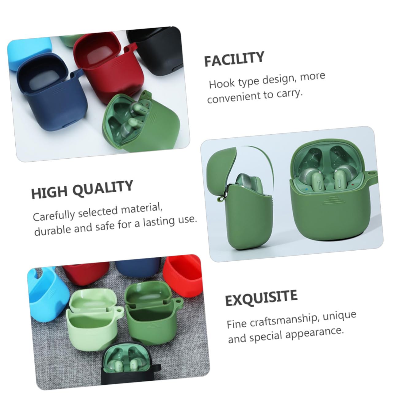 2 Pack Silicone Earphone Case for Tune220TWS - Protective Cover for Wireless Earbuds - Perfect for Gym, Travel & Daily Use