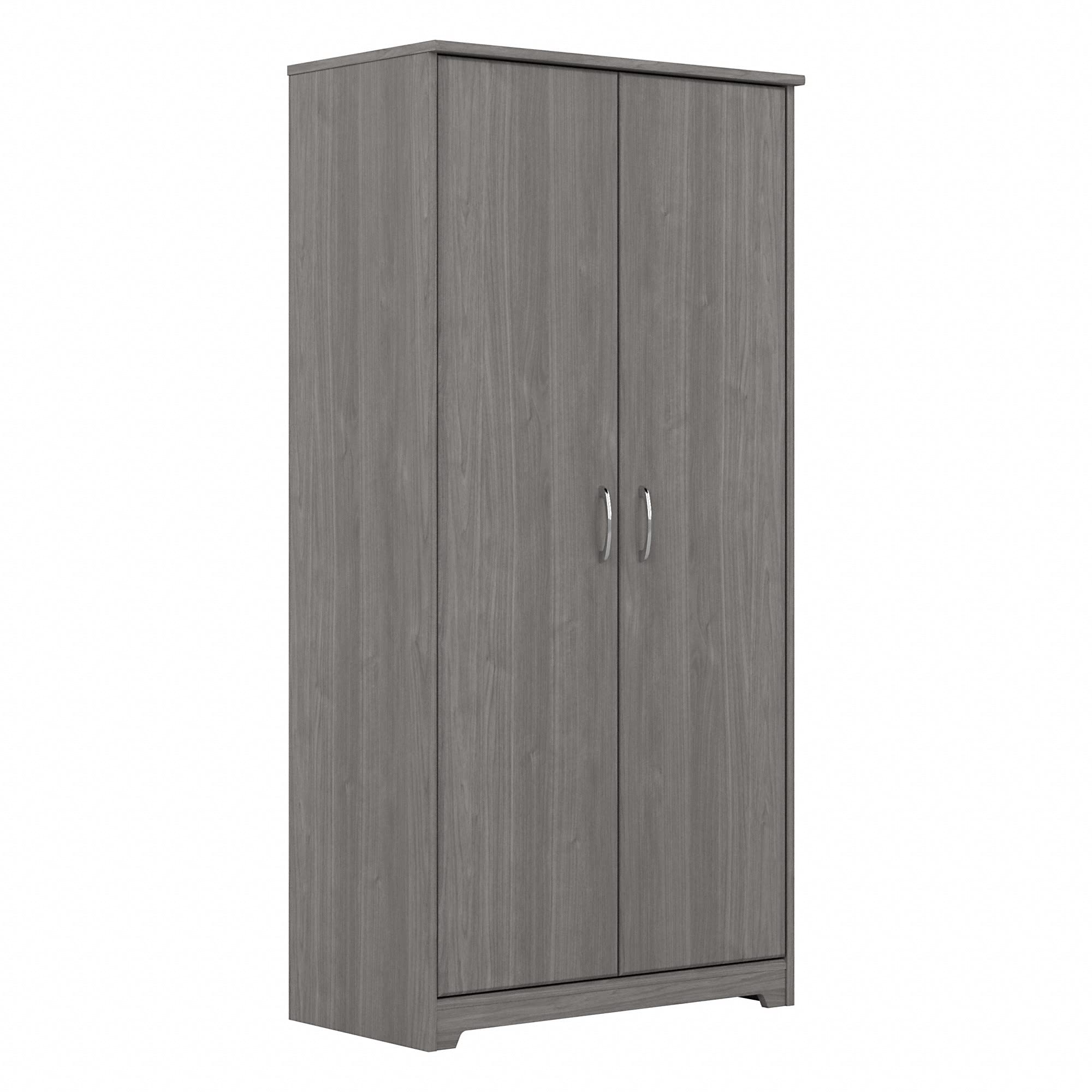 Bush Furniture Cabot Tall Storage Cabinet with Doors - Modern Gray Office Organizer for Files, Books & Supplies | Home & Office Storage Solution