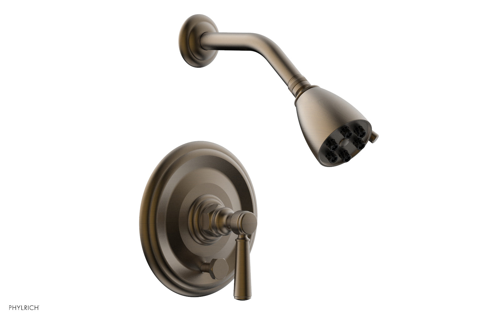 HEX TRADITIONAL Pressure Balance Shower and Diverter Set (No Spout) 4 152 - Chrome Finish Bathroom Fixture for Modern & Traditional Homes