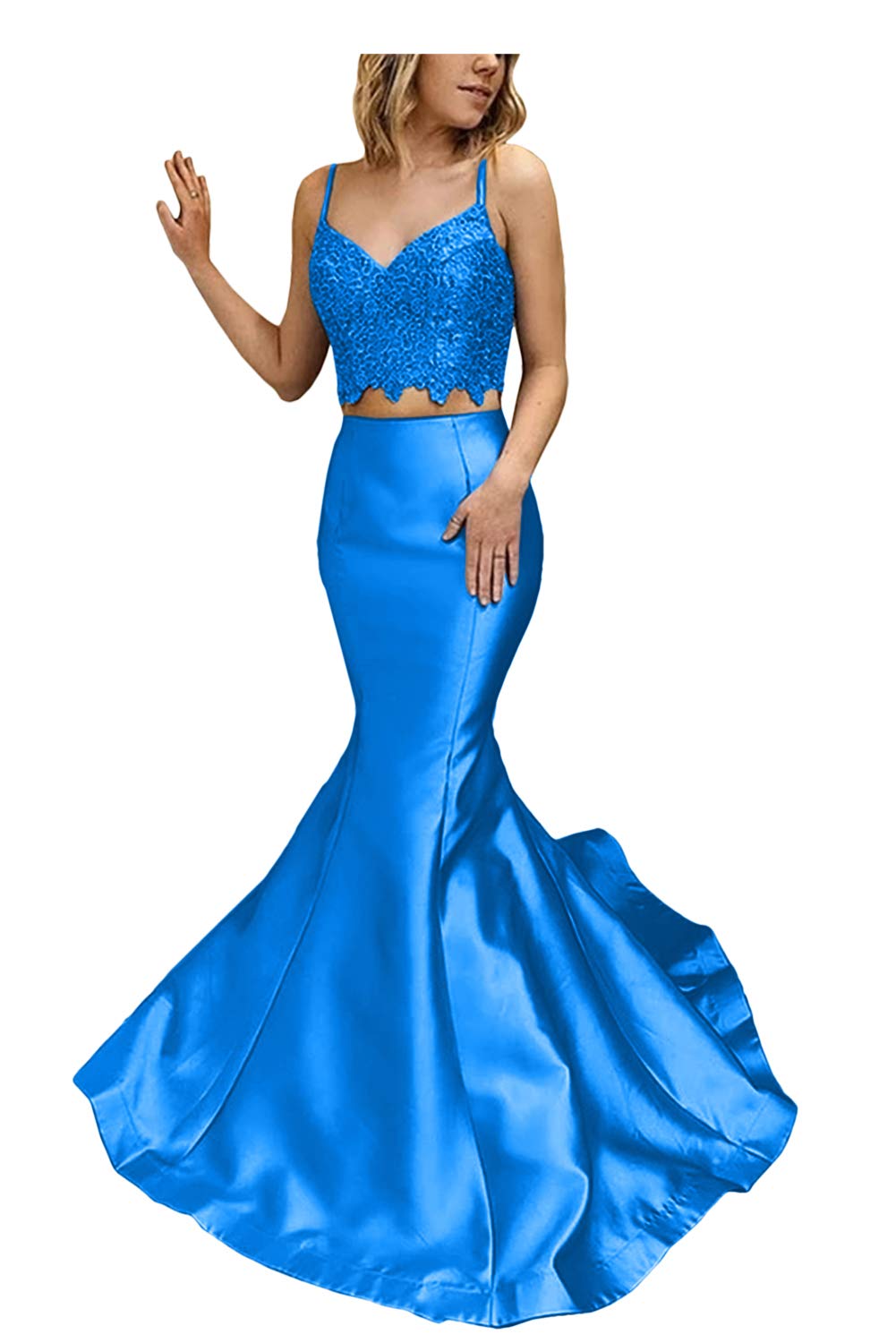 MllesReve Women's 2 Piece Mermaid Prom Dress Long Elegant Formal Gown for Homecoming, Evening Party, and Special Occasions - 2020 Collection