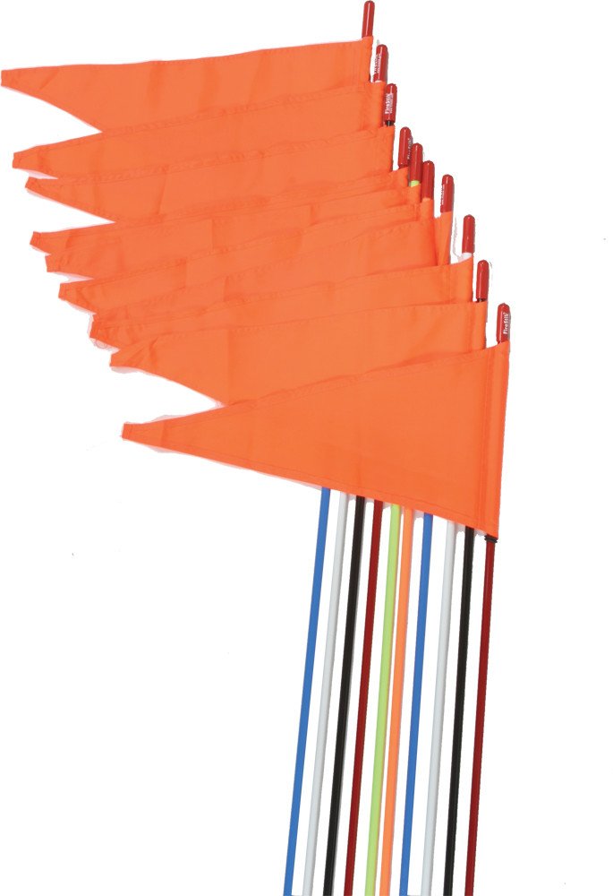 Firestik SR7-PS-NO 7' Orange Safety Flags with Spring Mount - 10-Pack for Off-Road Vehicles, ATVs & UTVs - High Visibility Warning Flags by Firestik