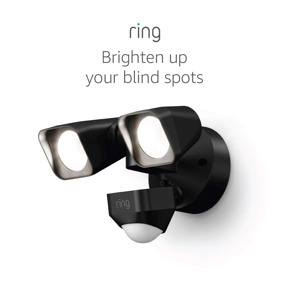 Ring Smart Floodlight - Wired Outdoor Motion-Sensor Security Light for Home Safety