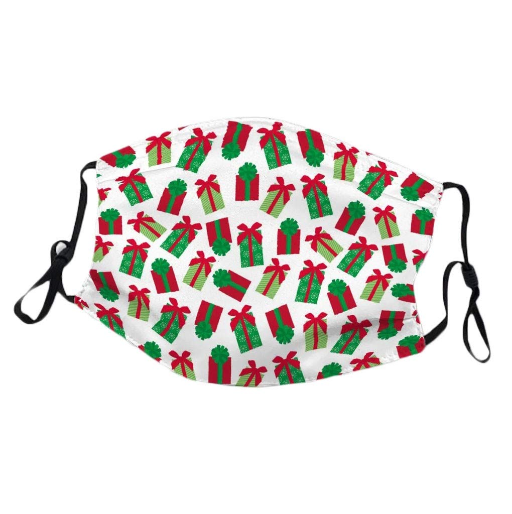 ATRISE Reusable Washable Christmas Face Mask with Nose Bridge - Comfortable Unisex Printed Mouth Mask for Adults - Perfect for Holiday Parties, Festive Gatherings & Seasonal Protection