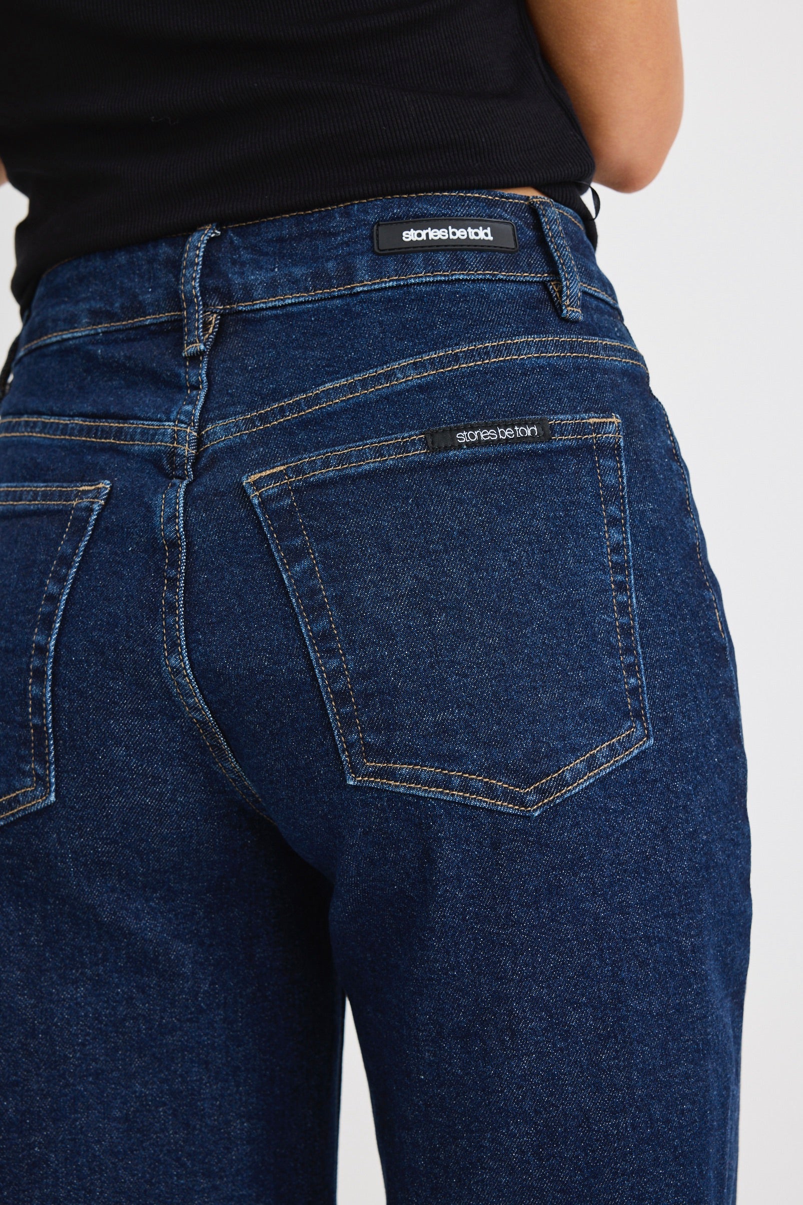 Indigo Mid Rise Wide Leg Jeans with Pockets for Women - Comfortable Stretch Denim for Concerts, Casual Outings & Everyday Wear