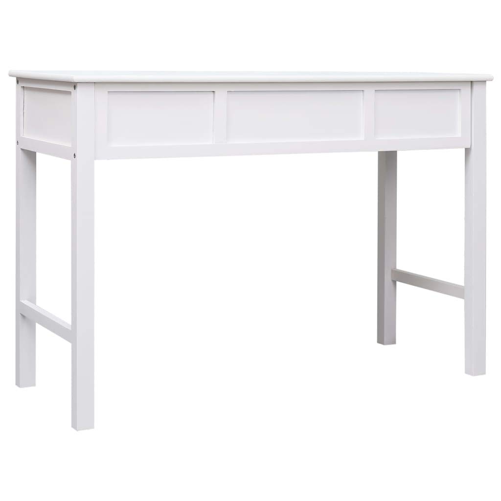 FAMIROSA White Wooden Writing Desk 43.3