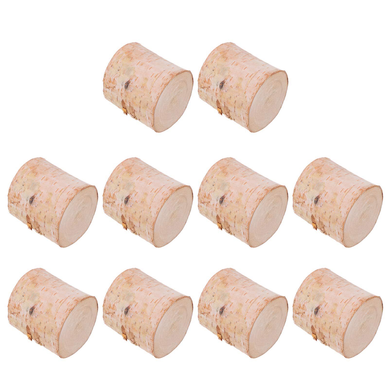 VOSAREA 10pcs Vintage Wooden Candle Holders - Handcrafted Pine Wood Candlesticks for Wedding, Home Decor, Table Centerpiece & Romantic Dinner Ambiance