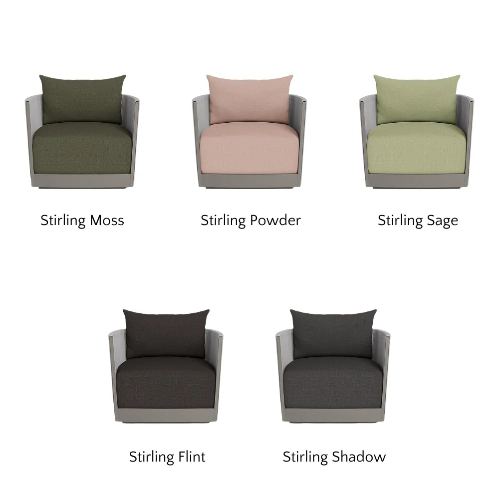 Antigua Outdoor Swivel Lounge Chair - 360 Degree Rotating Patio Furniture with Cushion, Waterproof & UV Resistant for Poolside, Garden, Deck, and Backyard Relaxation