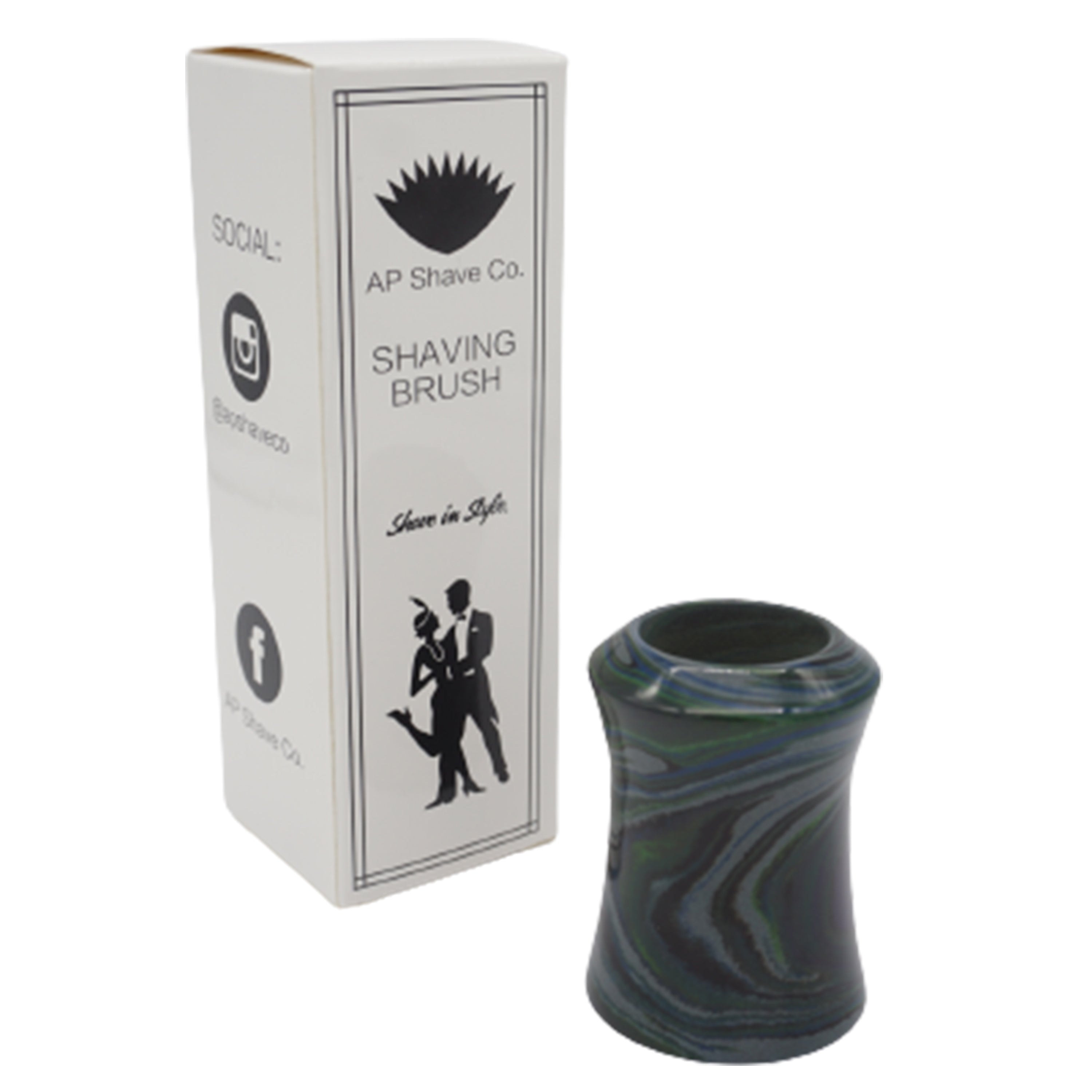 Premium Joker Ebonite Handmade Shaving Brush Handle - Fits 24mm & 26mm Knots - Perfect for Wet Shaving & Barber Shop Grooming