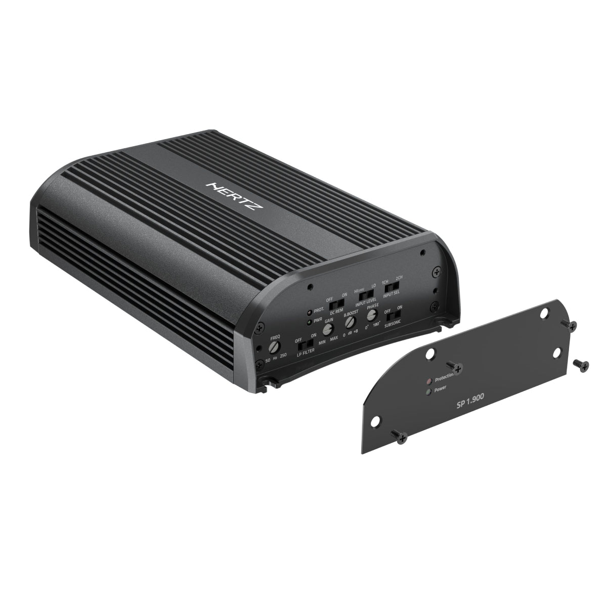 Hertz SP1.900 D Class Mono Subwoofer Amplifier - 900W RMS Power for Car Audio & Bass Boost | Perfect for Truck, SUV & Custom Car Stereo Systems