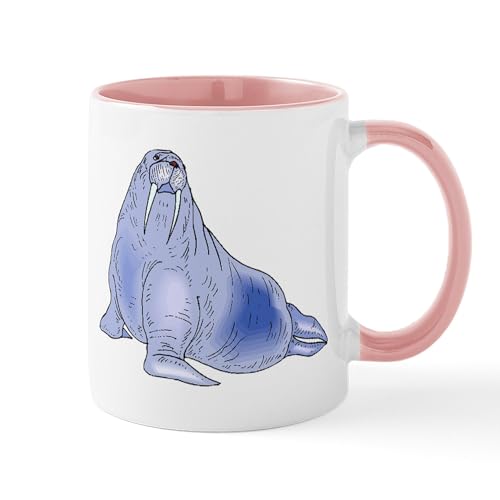 White/Pink Inside - Blue Walrus Mugs