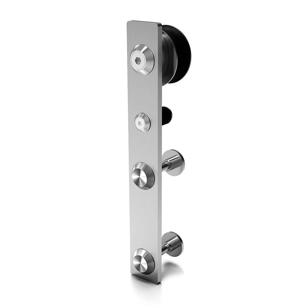 6FT Heavy Duty Stainless Steel Sliding Door Hardware Kit - Smooth Wooden Barn Door Track System for 18