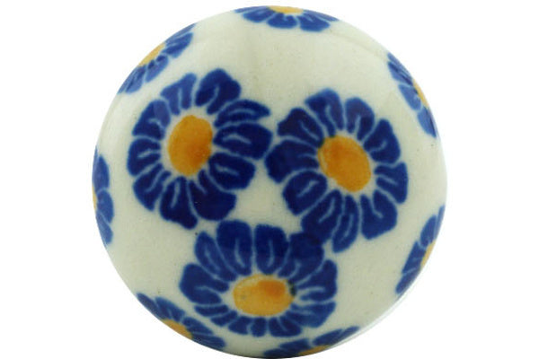 1.5 Inch Blue Zinnia Drawer Knob - Vintage Cabinet Hardware for Dressers, Kitchen Cabinets & Furniture Restoration - Set of 1