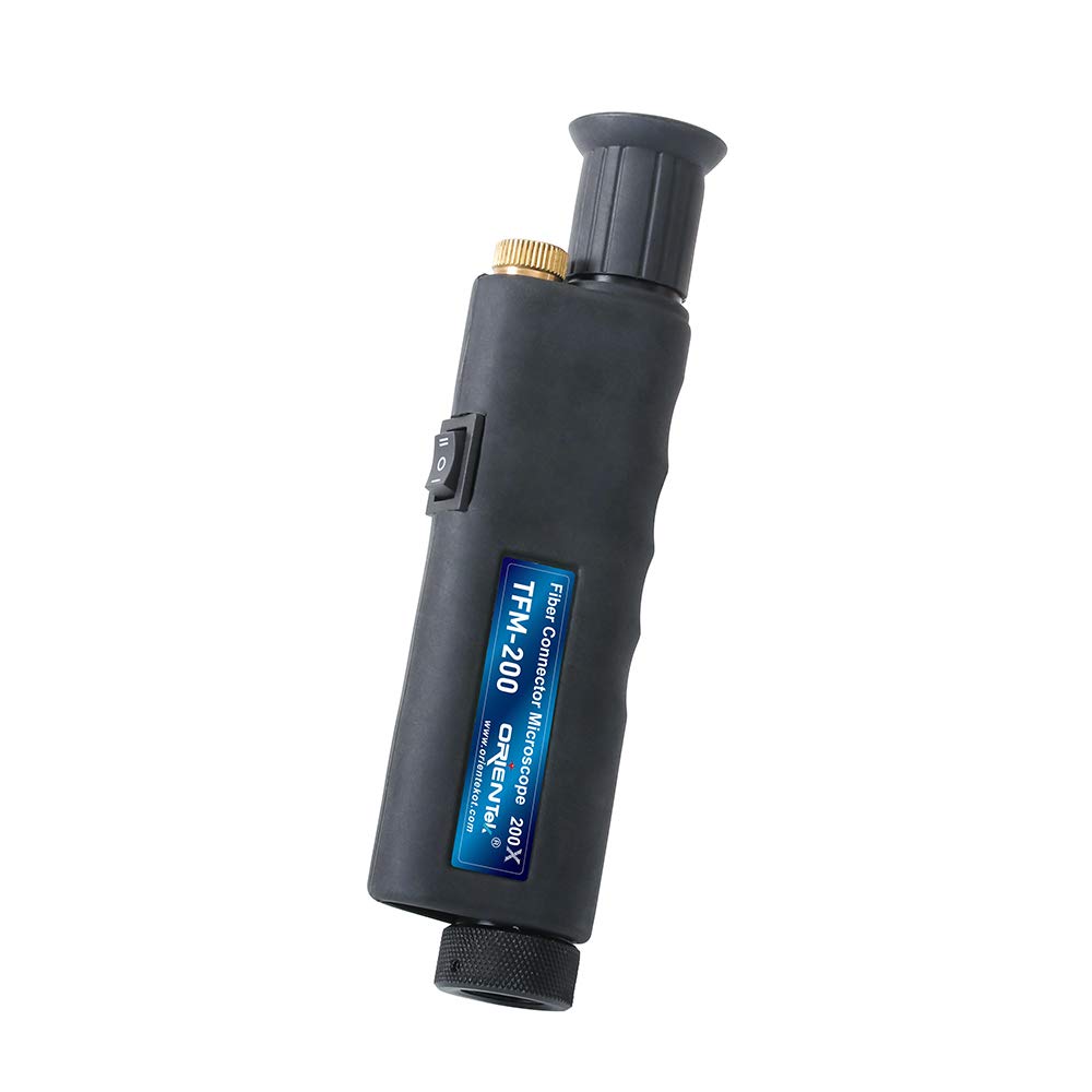 ORIENTEK TFM-200 Fiber Optic Microscope Probe - Professional Fiber Connector Inspection & Cleaning Tool for Network Maintenance & Telecom Installations