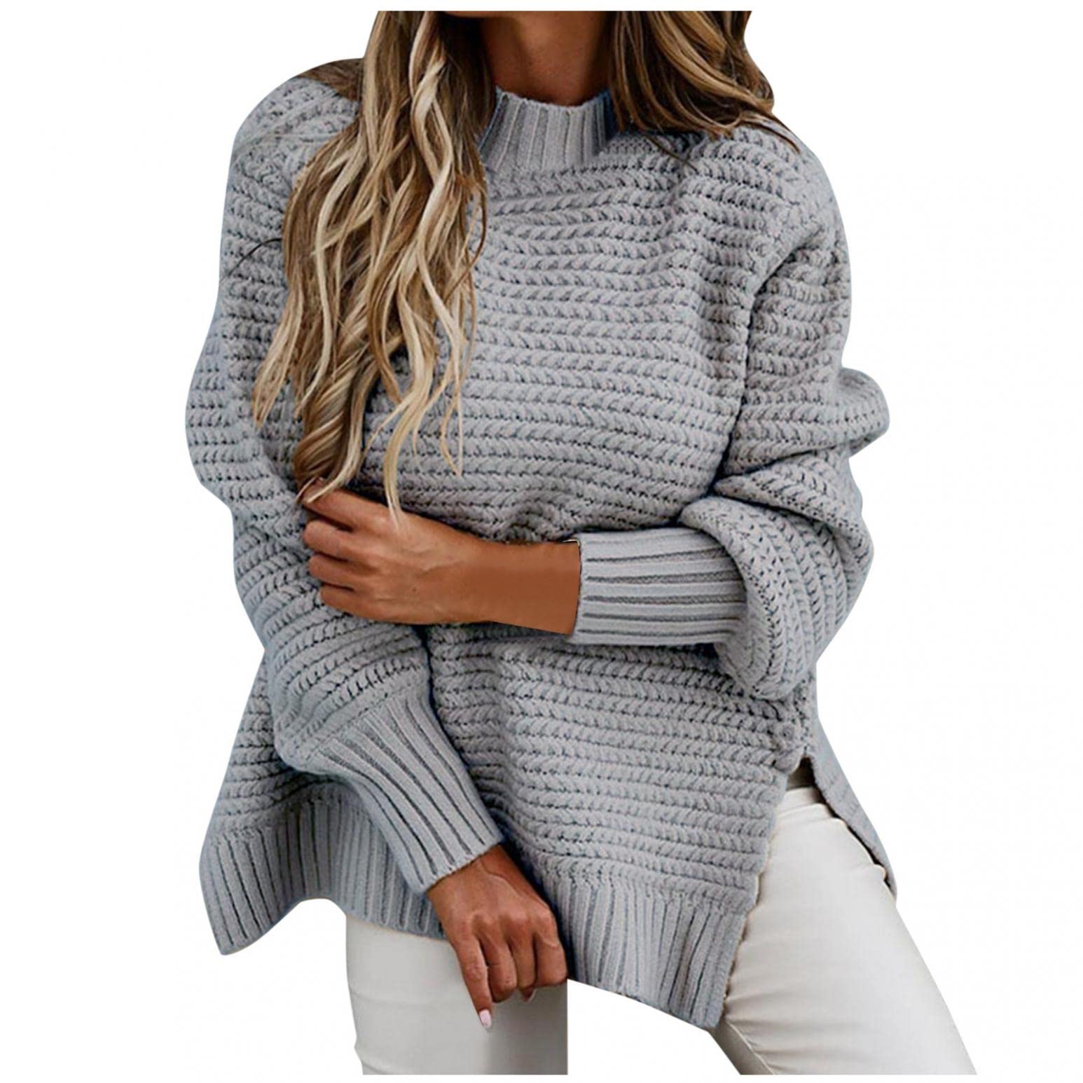 Women's Winter & Fall Turtleneck Sweater - Soft Knit Pullover Tunic Top for Casual Wear & Layering