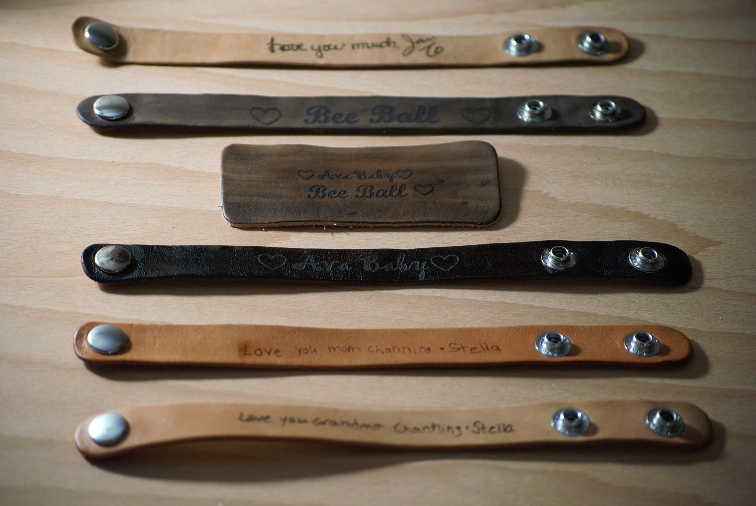Personalized Laser Engraved Leather Bracelets for Men & Women - Custom Name & Date - Perfect for Anniversaries, Weddings, Gifts & Special Occasions