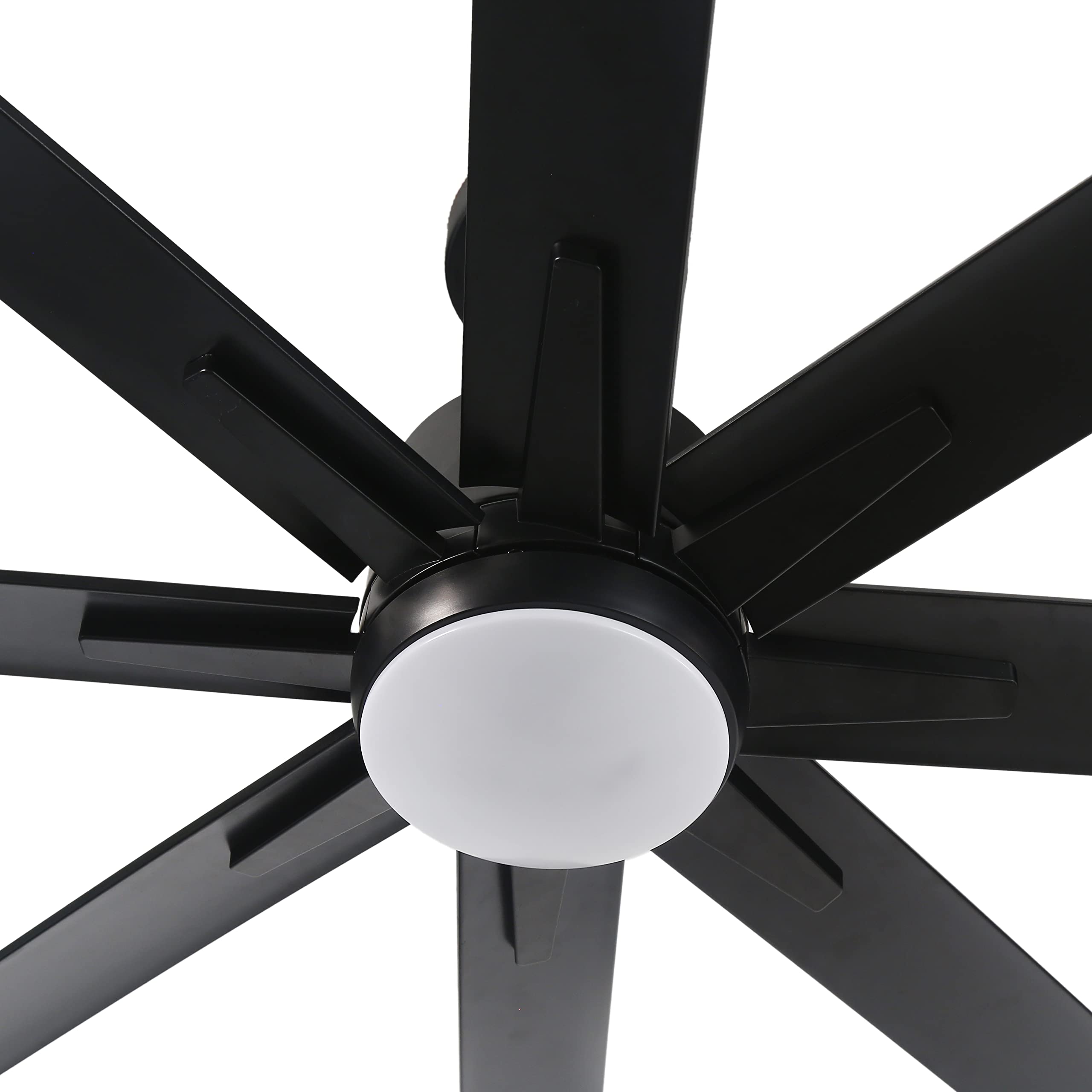 FINXIN 72 Inch Black Indoor Ceiling Fan with LED Light and Remote Control - DC Motor, 8 Blades for Bedroom, Living Room & Dining Room | Energy Efficient Cooling & Stylish Lighting Solution for Home Comfort
