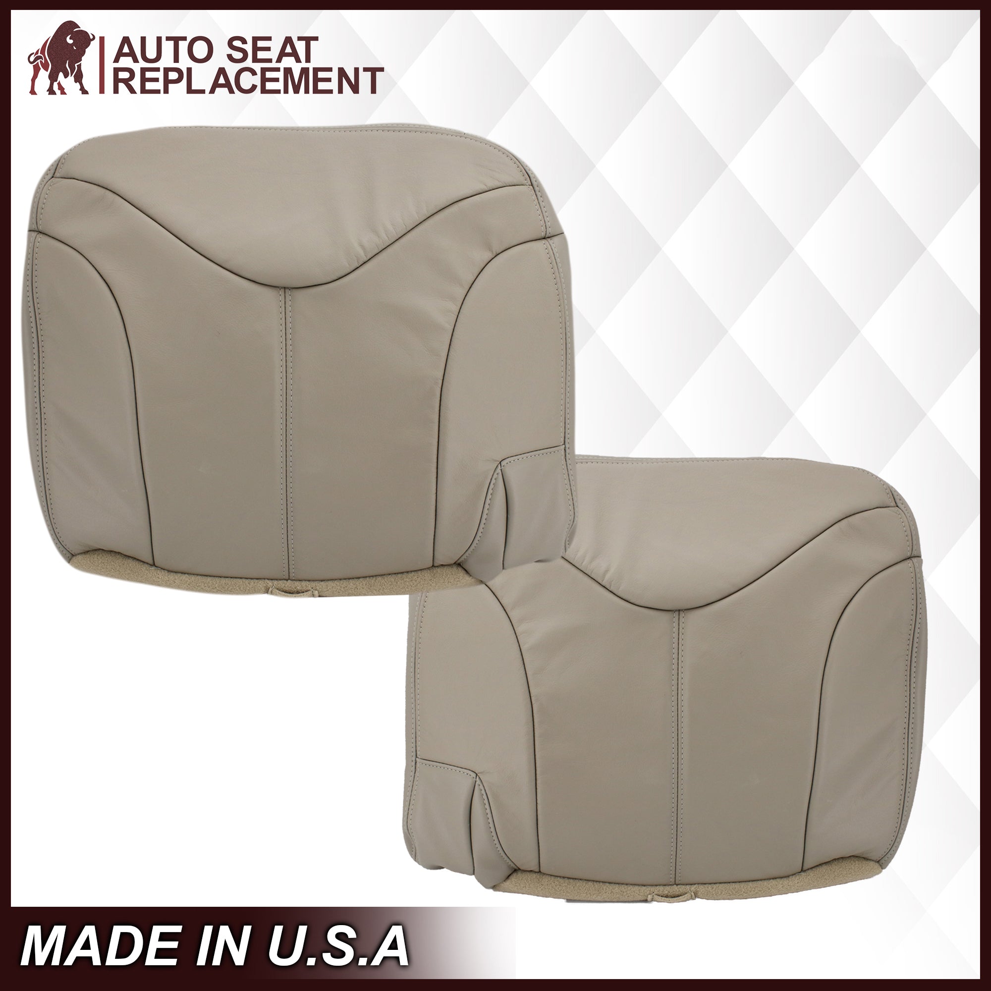 2000-2002 GMC Yukon XL 2nd Row Captain Seat 50/50 Split Bench Seat Cover - Shale Tan Color - Custom Fit for Yukon XL - Durable & Comfortable - Perfect for Road Trips & Family Adventures