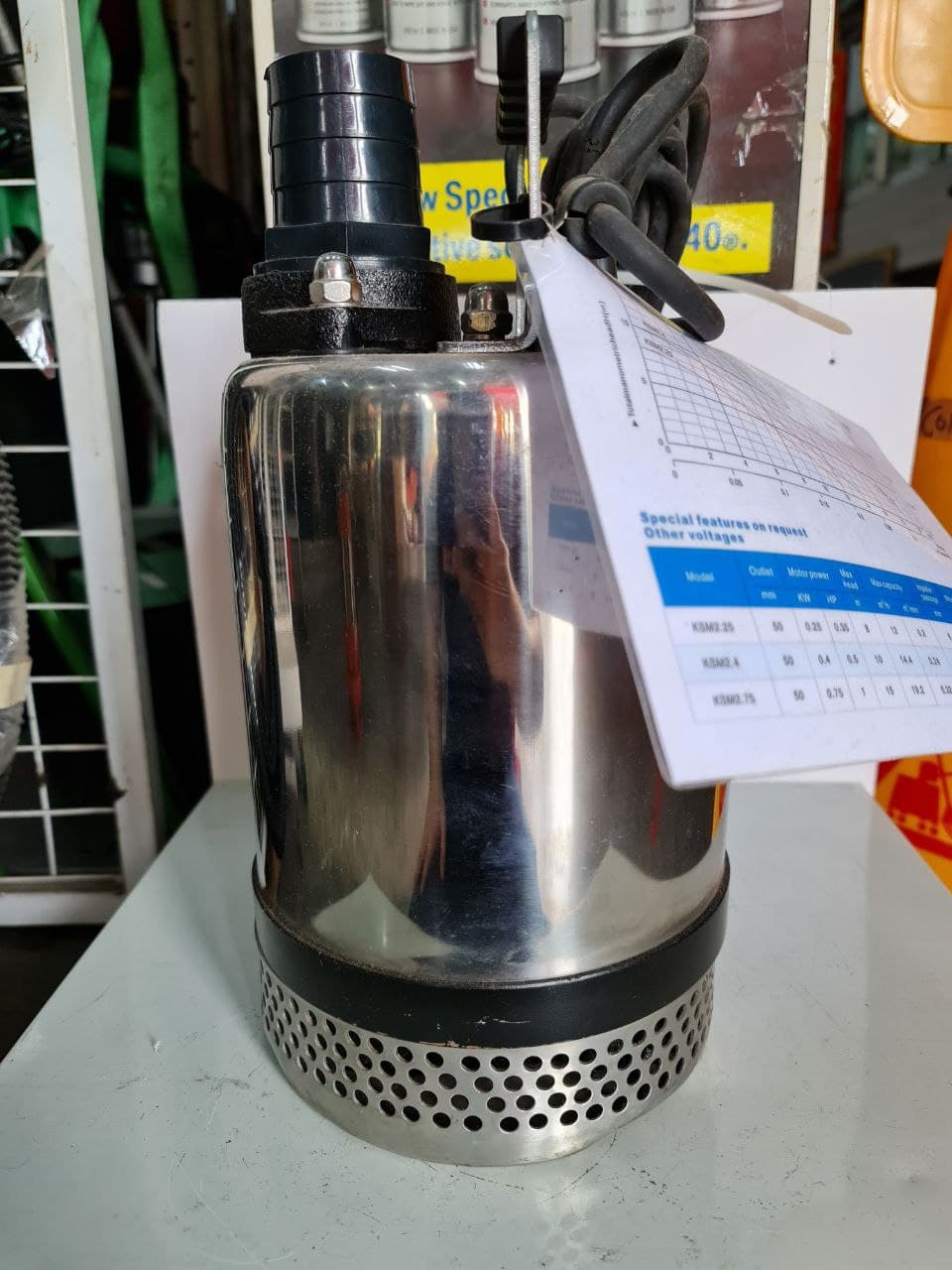 Aiko 2.5HP 0.4KW 230V Submersible Water Pump - WP KSM2.4 Model | Ideal for Deep Wells, Irrigation, and Drainage Systems