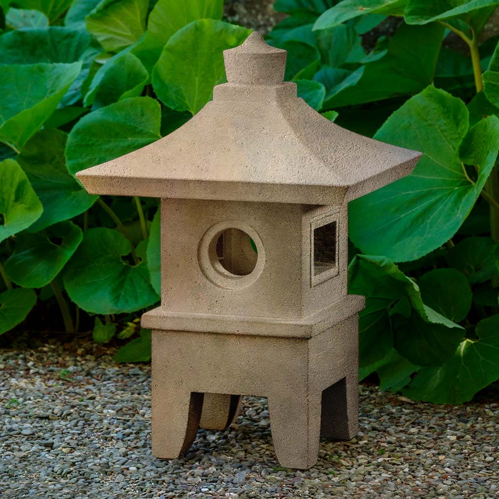 Campania International Kashimo Outdoor LED Lantern - Decorative Garden Lighting for Patio, Yard, and Pathway - Weather-Resistant Solar Powered Light for Home and Landscape Decor