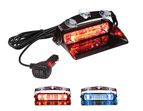 Whelen Avenger II Single LED Dash Deck Light DUO AVC12 Red Blue - Emergency Vehicle Strobe Light for Police, Fire, EMS, Security & Construction Vehicles