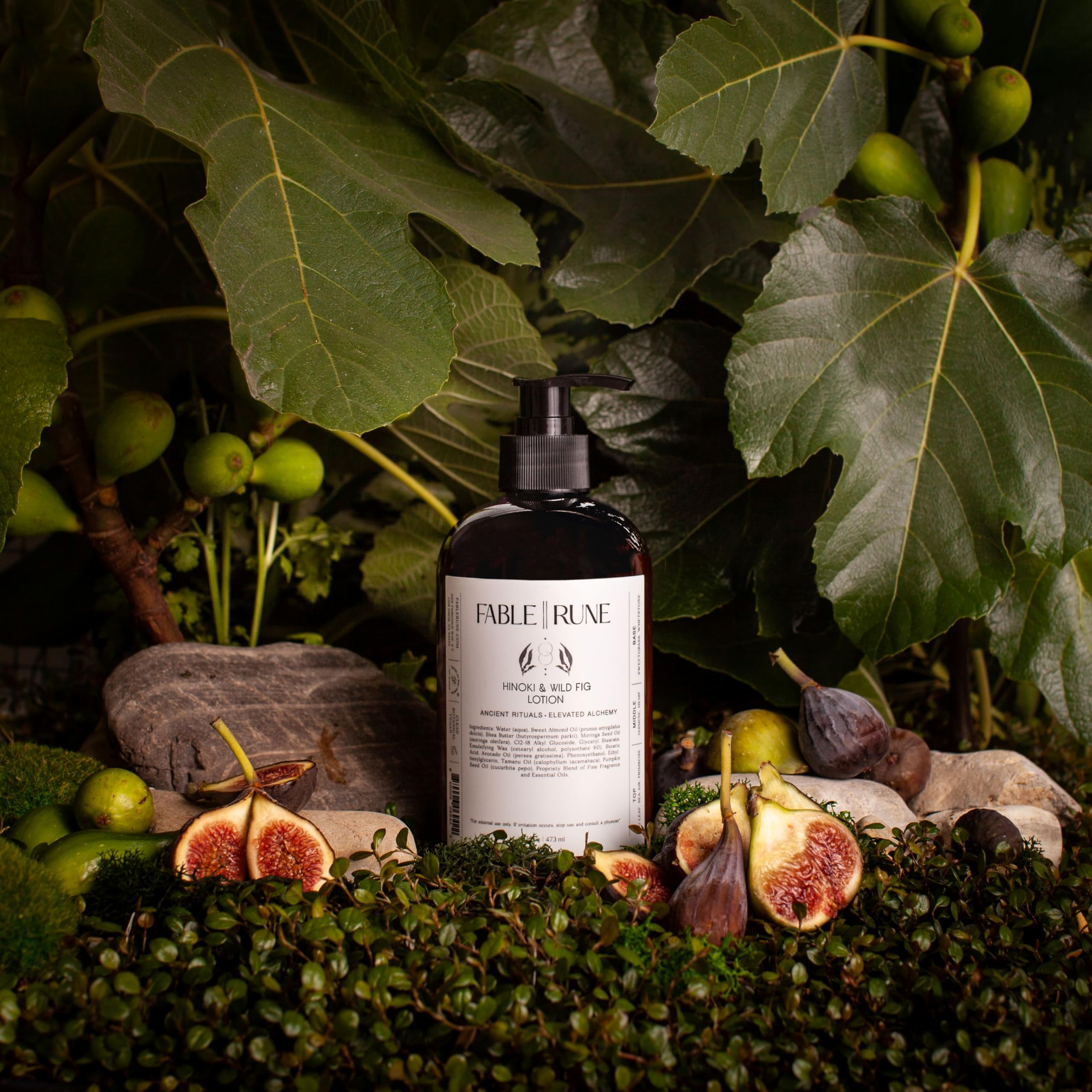 Hinoki & Wild Fig Scented Body Lotion - 16 oz Moisturizing Cream for Dry Skin | Perfect for Daily Hydration & Relaxing Spa Nights