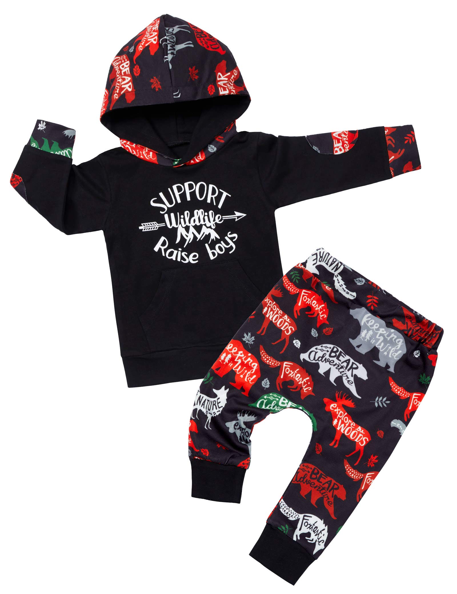 Fommy Baby Boy Clothes Set - Long Sleeve Casual Sweatshirt & Pants Outfit | Warm Winter Clothing for Infant Boys | Perfect for Playdates, Family Photos & Holiday Outings