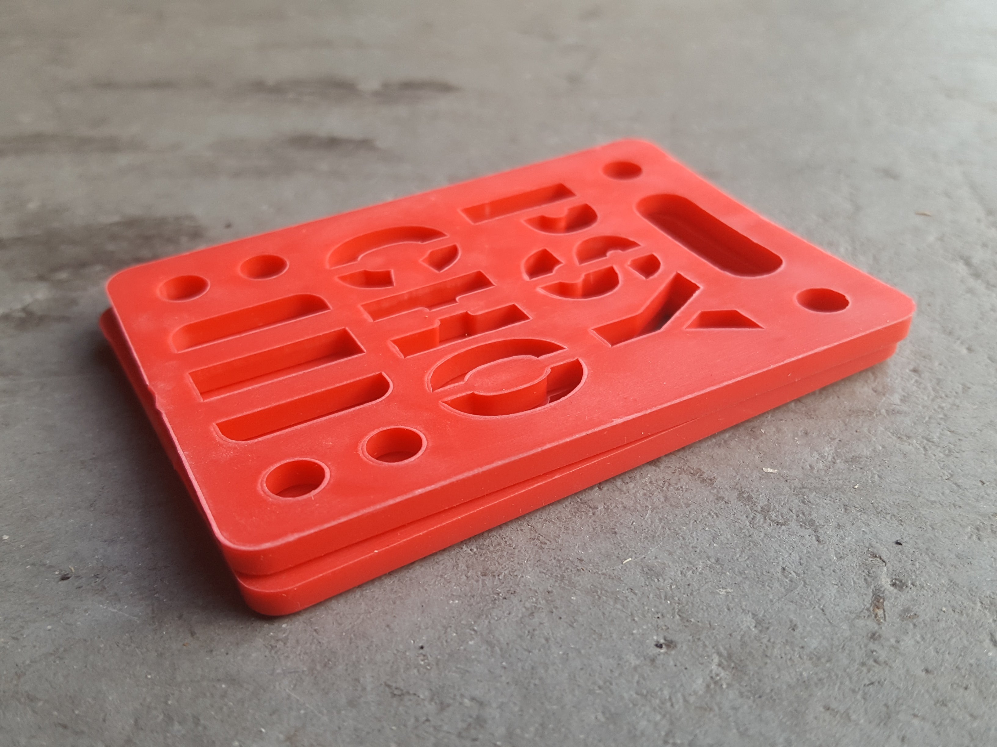 1/8 Inch Red Riser Pads for Skateboards & Longboards - Psycho Risers for Enhanced Stability & Shock Absorption - Perfect for Street Skating & Cruising