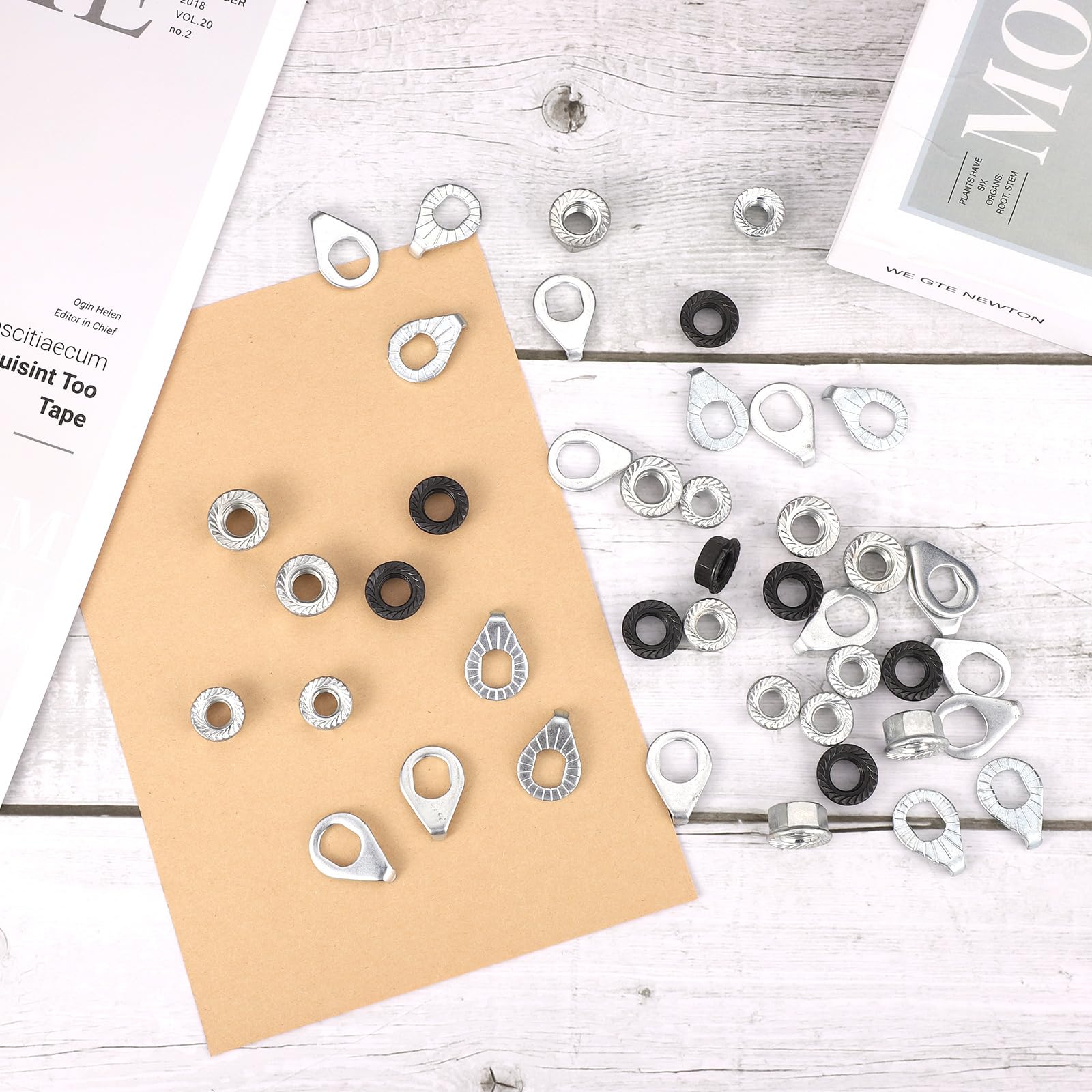 36pcs Bike Wheel Axle Nuts M8/M9.5/M10 - Carbon Steel Bicycle Parts for Mountain Bikes