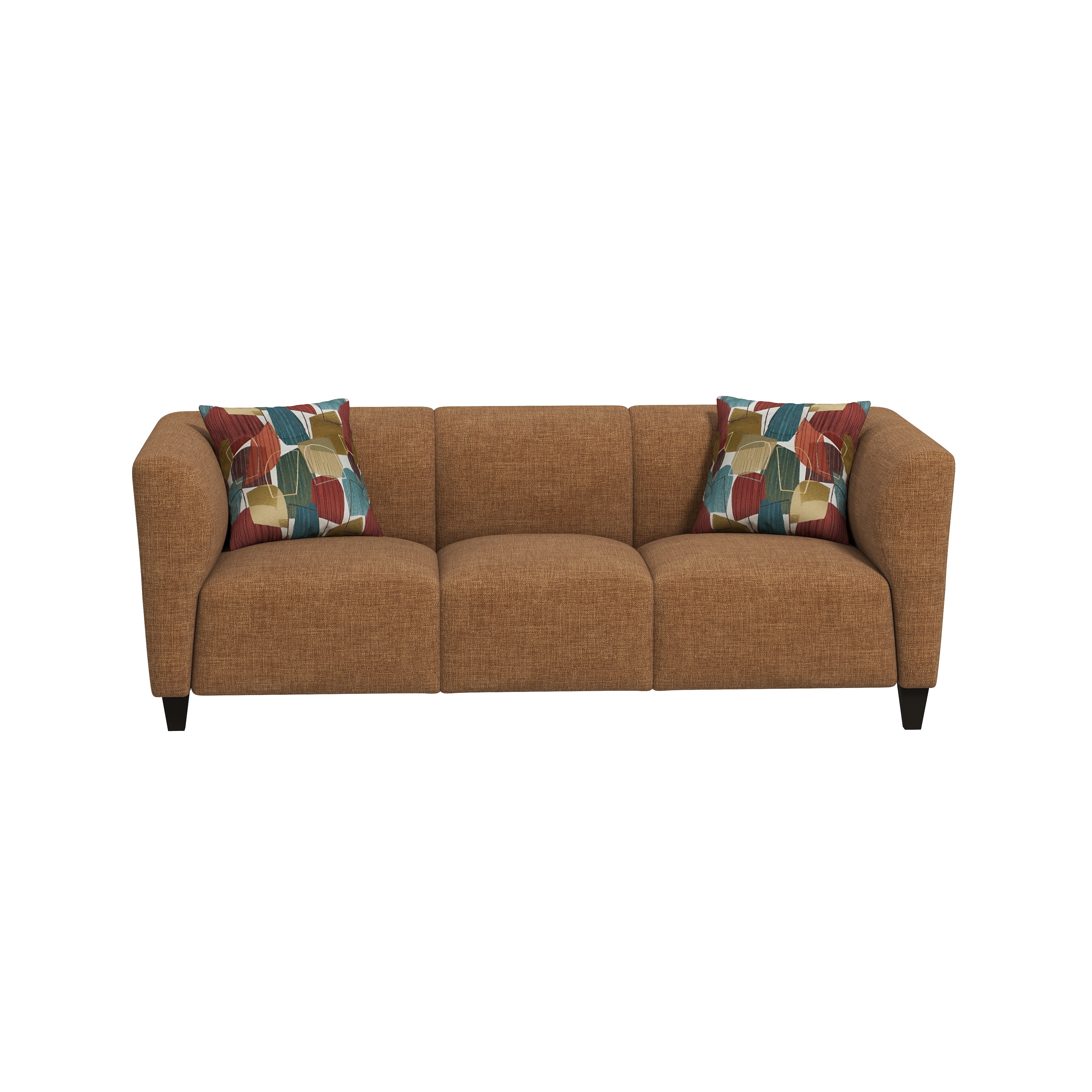 Roundhill Furniture Della Upholstered Stationary Sofa - Modern Living Room Couch with Soft Fabric, Comfortable Seating for Home, Office & Lounge Spaces