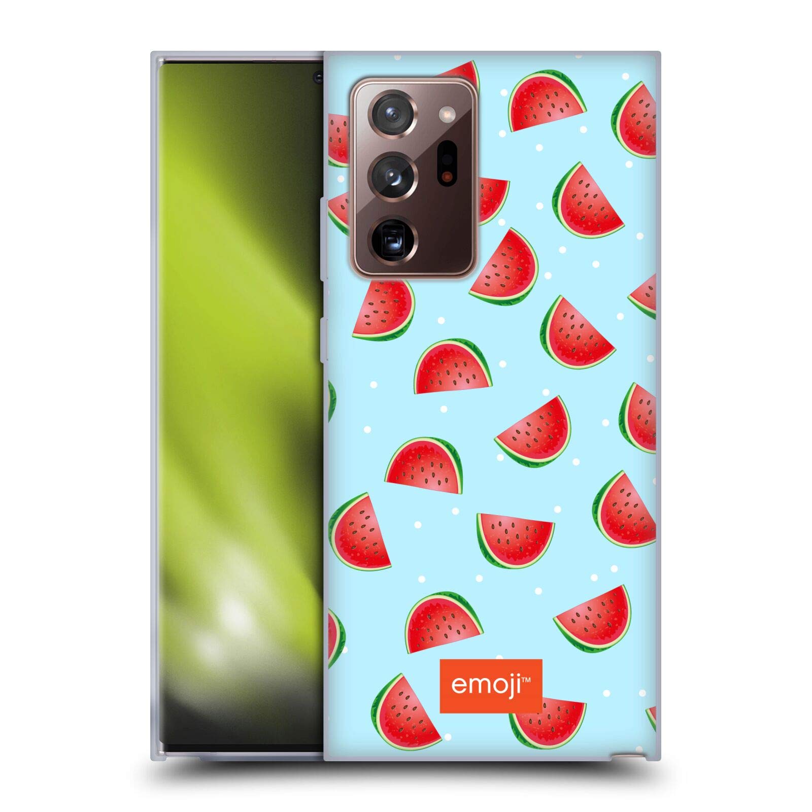 Head Case Designs 官方授权 Emoji® 西瓜水果软胶手机壳 - 兼容 Galaxy Note20 Ultra / 5G，适用于日常保护与个性展示