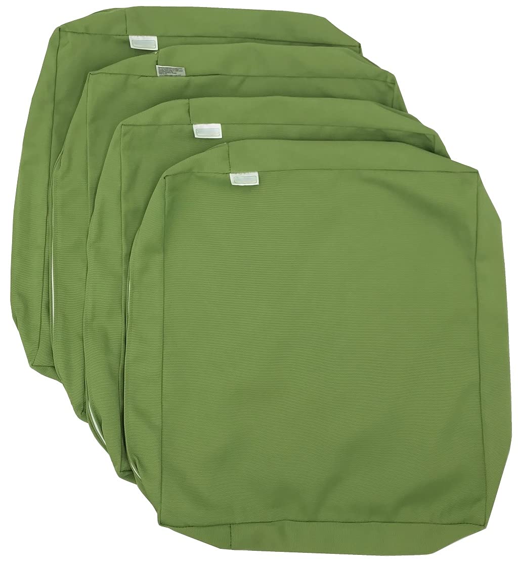 Waterproof Pistachio Green Outdoor Chair Cushion Covers - 24x24x4 Inch (Set of 4) - All-Weather Patio Furniture Seat Pillows for Deck, Garden & Poolside Lounging