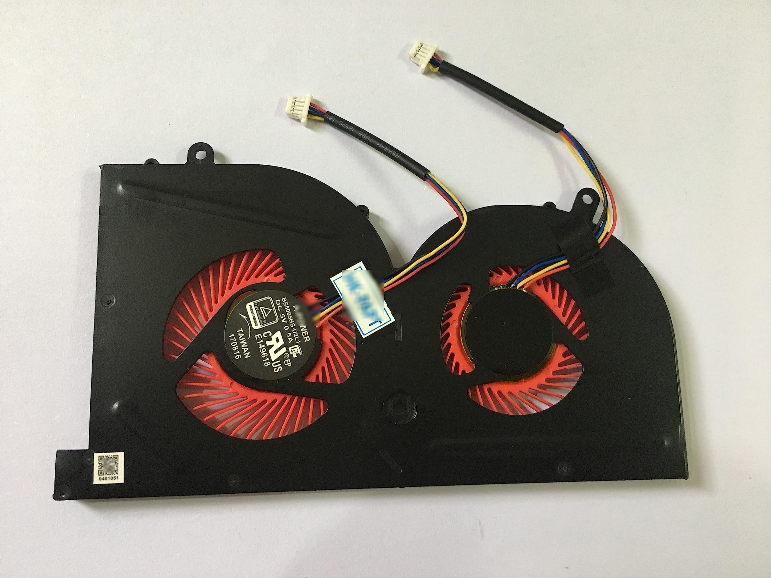 MSI GS63VR Laptop Cooling Fan Replacement for GS63VR 6RF/7RF/Stealth Pro - Compatible with MS-16K2, MS-17B1, BS5005HS-U2L1, BS5005HS-U2F1 Models - GPU & CPU Cooling Fan for Gaming & Performance Laptops