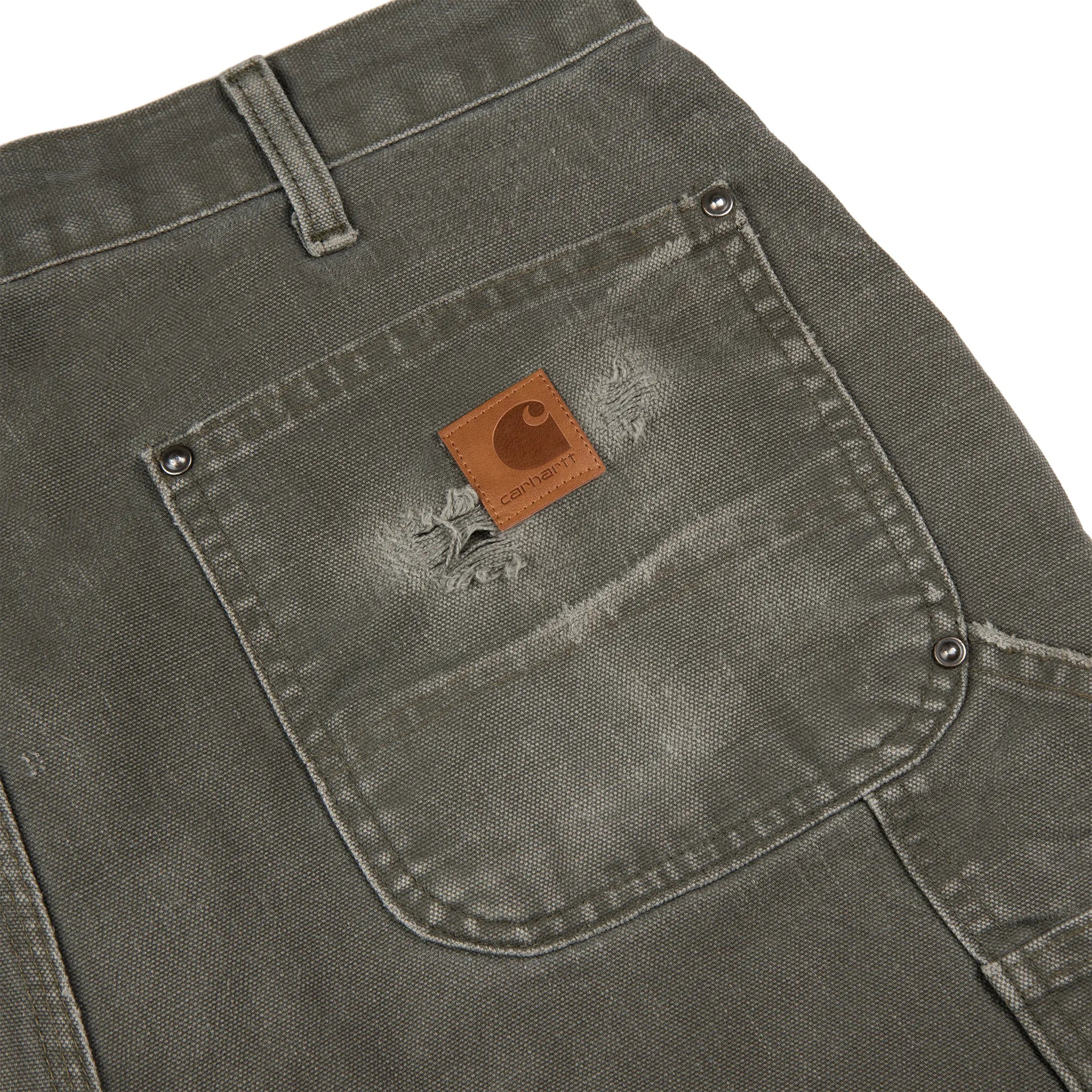 Carhartt Carpenter Work Shorts for Men - Durable Green Cargo Shorts for Construction, Landscaping & Outdoor Work
