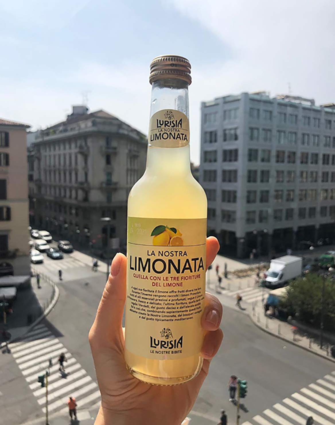 Lurisia La Nostra Limonata - Premium Italian Sparkling Lemon Soda Drink, 9.3 oz Glass Bottles (Pack of 24) - Refreshing Carbonated Beverage for Parties, Picnics & Summer Gatherings