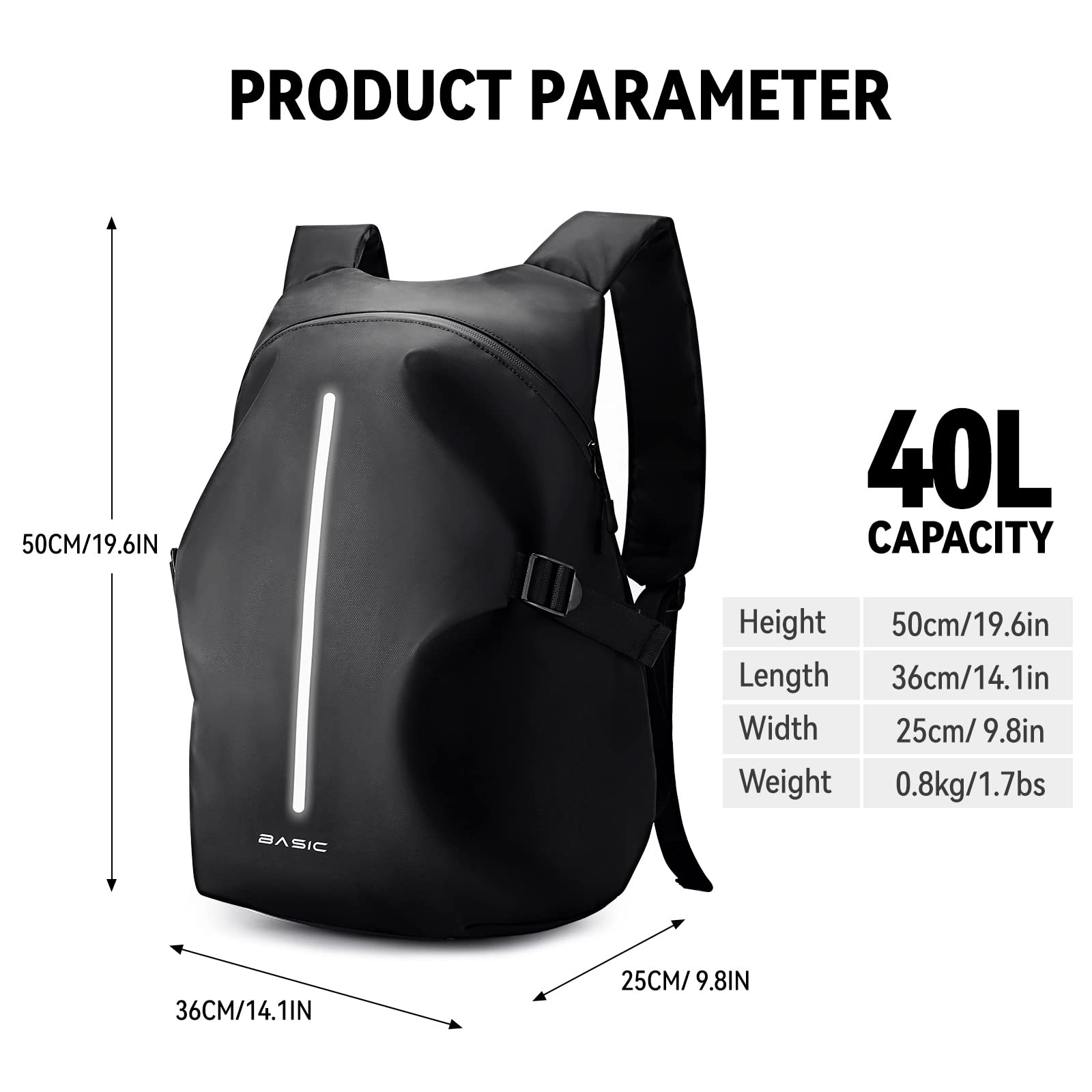 **Waterproof Motorcycle Backpack for Men - Durable Helmet Storage & Travel Backpack - Ideal for Commuting, Road Trips & Outdoor Adventures**
