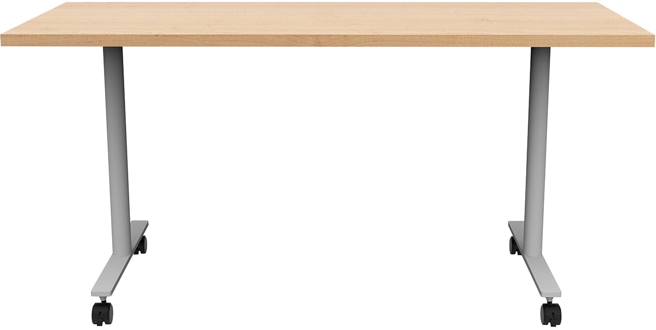 Safco JURNI 60 x 24 Inch Multi-Purpose Adjustable Height Table with T-Leg Base & Locking Casters - Perfect for Office, Classroom, Conference Room & Home Workspace [JN6024NFXTCA]
