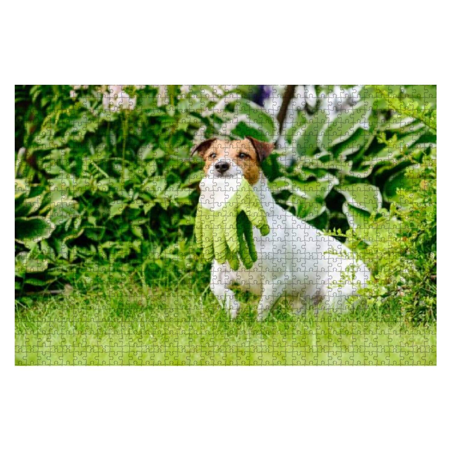 1000 Piece Wooden Jigsaw Puzzle - Dog as Gardener Assistant Fetching Garden Gloves | Educational Puzzle Game for Kids & Adults | Stress Relief & Family Bonding Activity | Perfect for Birthday Gifts, Classroom Learning & Relaxation Therapy