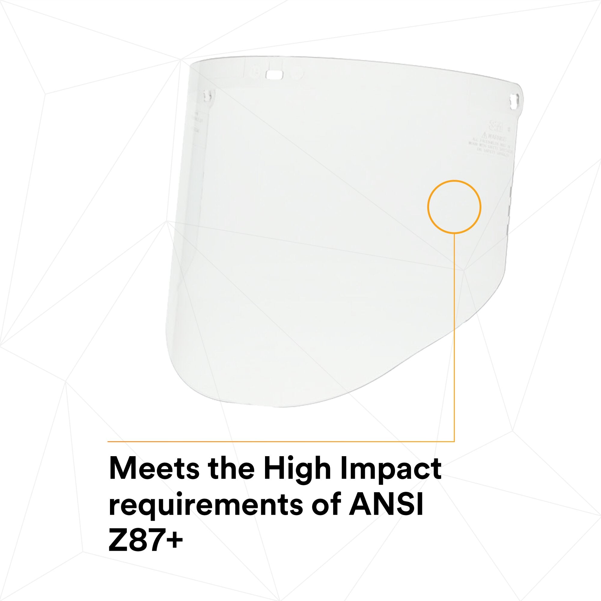 3M Clear Polycarbonate Faceshield WP96 (82701-00000) - Molded Safety Face Shield for Construction, Woodworking & Industrial Use - Impact Resistant Eye Protection for Workers