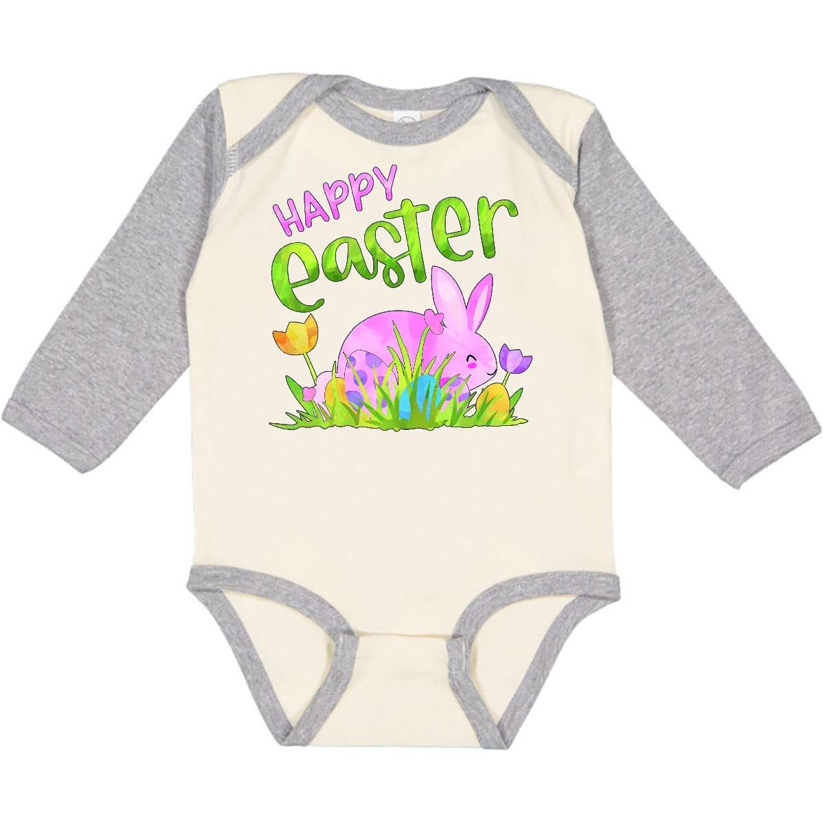 Happy Easter Bunny Creeper - Pink Bunny & Eggs Design for Baby